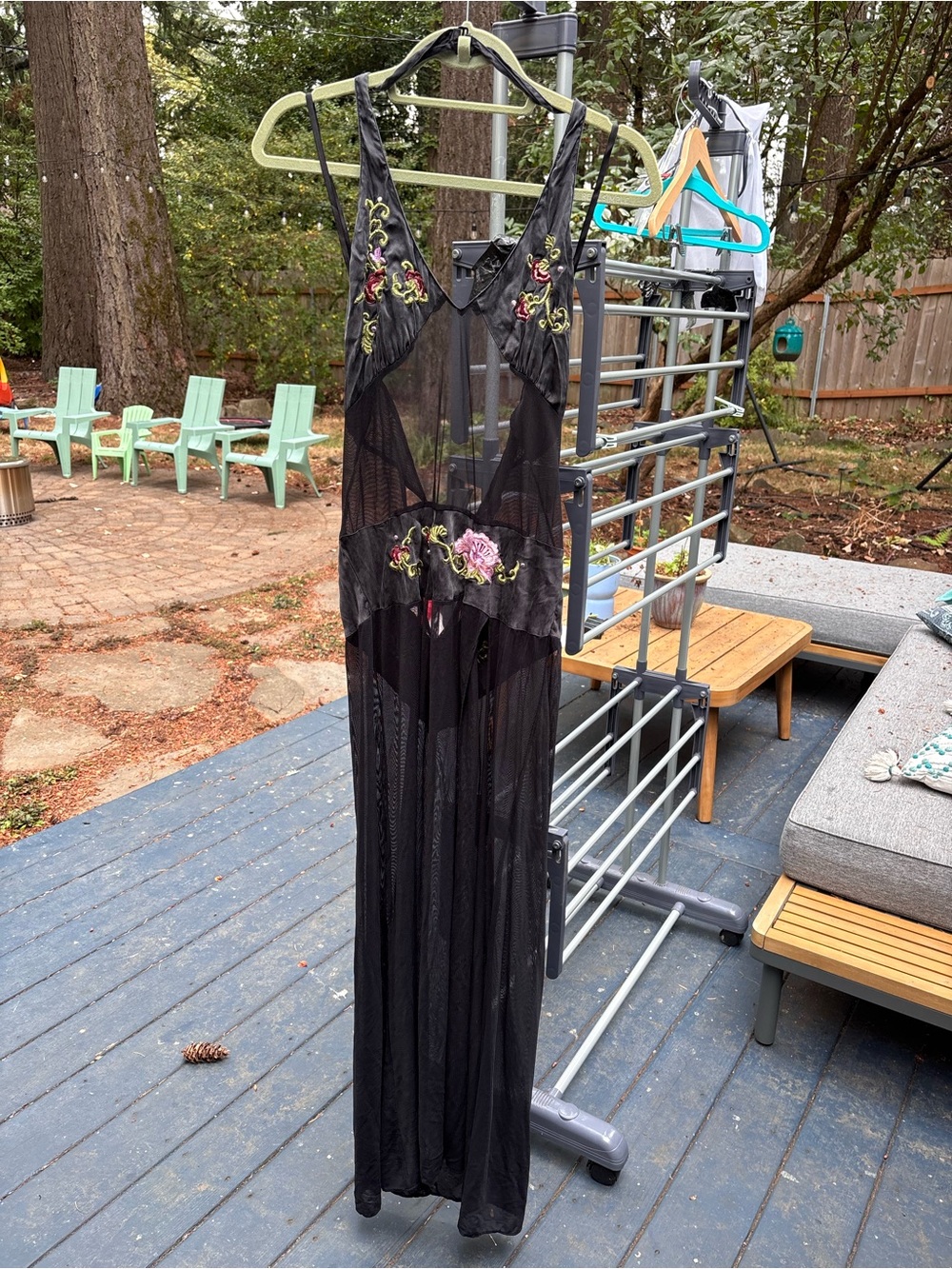 Vintage Jacalyn Bennett for Fredrick’s of Hollywood silk night gown slip dress